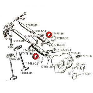 1936-47年ロッカーアームシール　1枚