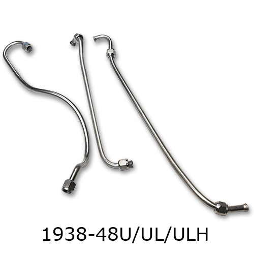 レプリカスチールオイルラインセット CAD 38-48年U/UL/ULH用 – Reverb-ハーレーパーツの専門店